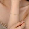 Wholesale Women's S925 Sterling Silver Geometric Microinlaid Zirconia Minimalist Bracelet