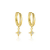 Wholesale Women's S925 Sterling Silver Geometric Micropaved Minimalist Light Luxury Earrings
