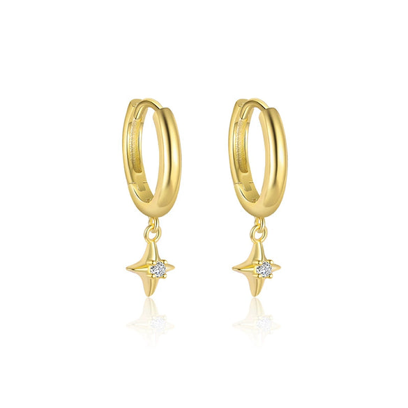 Wholesale Women's S925 Sterling Silver Geometric Micropaved Minimalist Light Luxury Earrings