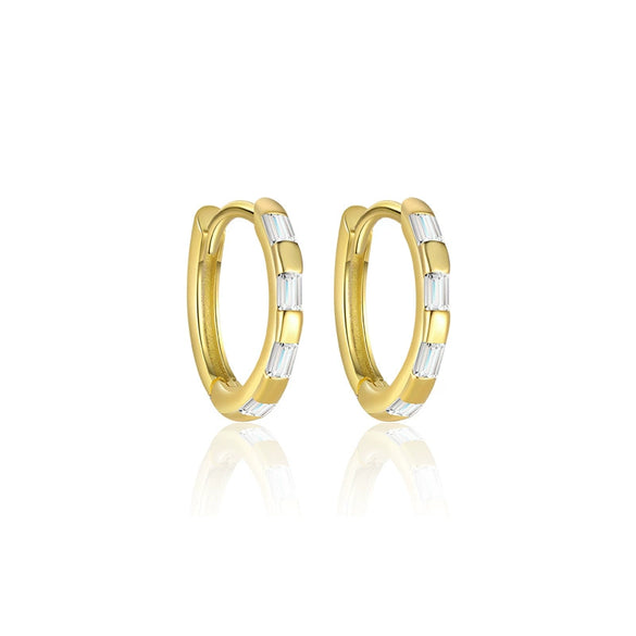 Wholesale Women's S925 Sterling Silver Geometric Micropaved Minimalist Light Luxury Earrings