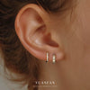 Wholesale Women's S925 Sterling Silver Geometric Micropaved Minimalist Light Luxury Earrings