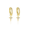 Wholesale Women's S925 Sterling Silver Geometric Micropaved Minimalist Light Luxury Earrings