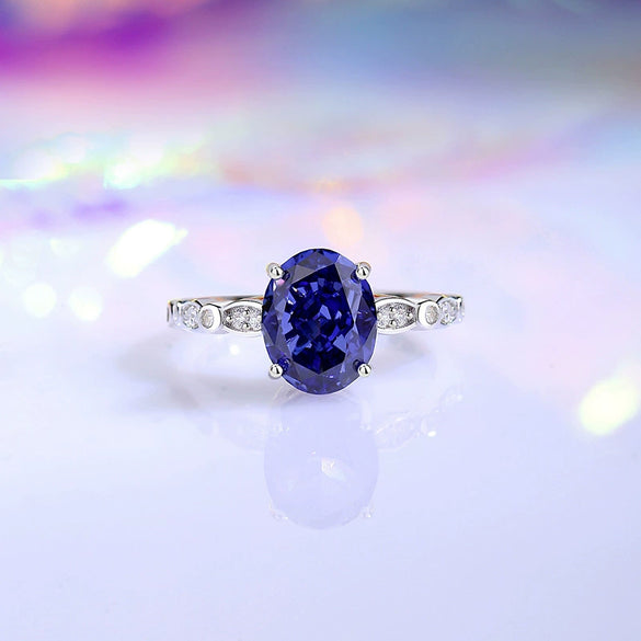 Wholesale Women's S925 Sterling Silver Geometric Minimalist Ring With Diamond And 8A Zircon