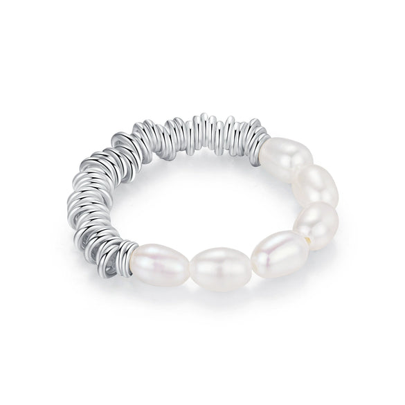 Wholesale Women's S925 Sterling Silver Geometric Niche Style Adjustable Ring