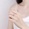 Wholesale Women's S925 Sterling Silver Geometric Open Fourclaw Full Diamond Electroplated Ring