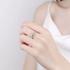Wholesale Women's S925 Sterling Silver Geometric Opening Fashion Ring With Electroplating