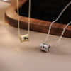Wholesale Women's S925 Sterling Silver Geometric Original Design Electroplated Honeycomb Small Waist Clavicle Link Necklace With O Word Chain