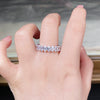 Wholesale Women's S925 Sterling Silver Geometric Oval Pigeon Egg Ring With Electroplating