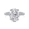 Wholesale Women's S925 Sterling Silver Geometric Oval Ring With Electroplating