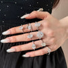 Wholesale Women's S925 Sterling Silver Geometric Oval Ring With Electroplating
