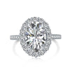 Wholesale Women's S925 Sterling Silver Geometric Oval Ring With Electroplating