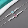 Wholesale Women's S925 Sterling Silver Geometric Pattern Electroplated Bracelet With Austrian Crystal
