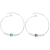 Wholesale Women's S925 Sterling Silver Geometric Pattern Electroplated Bracelet With Austrian Crystal