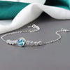 Wholesale Women's S925 Sterling Silver Geometric Pattern Electroplated Bracelet With Austrian Crystal