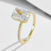 Wholesale Women's S925 Sterling Silver Geometric Pattern Set With Diamonds Ring Set
