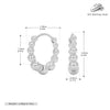 Wholesale Women's S925 Sterling Silver Geometric Plain Circle Ear Buckle With Electroplating