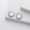 Wholesale Women's S925 Sterling Silver Geometric Plain Circle Ear Buckle With Electroplating