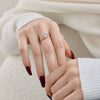Wholesale Women's S925 Sterling Silver Geometric Ring With Electroplating And Inlaid Main Stone