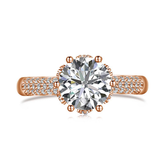 Wholesale Women's S925 Sterling Silver Geometric Ring With Electroplating And Inlaid Main Stone