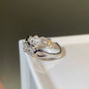 Wholesale Women's S925 Sterling Silver Geometric Ring With Electroplating
