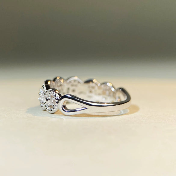 Wholesale Women's S925 Sterling Silver Geometric Ring With Electroplating