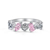 Wholesale Women's S925 Sterling Silver Geometric Ring With Irregular Zircon Inlaid And Electroplated Design