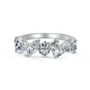 Wholesale Women's S925 Sterling Silver Geometric Ring With Irregular Zircon Inlaid And Electroplated Design