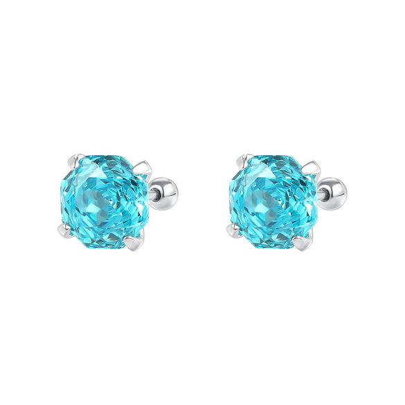 Wholesale Women's S925 Sterling Silver Geometric Rose Cutout Zircon Earrings Set With Zirconia