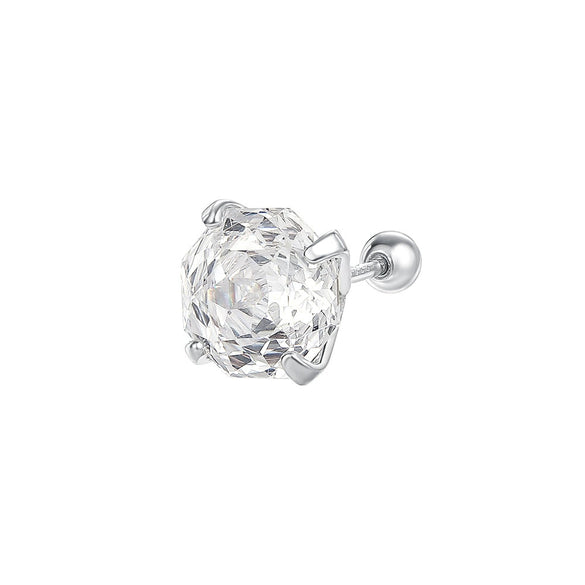 Wholesale Women's S925 Sterling Silver Geometric Rose Cutout Zircon Earrings Set With Zirconia