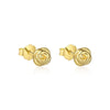 Wholesale Women's S925 Sterling Silver Geometric Rose Flower Earrings Minimalist Cold Style With Zirconia Treatment