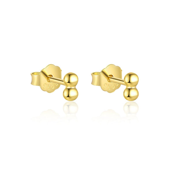 Wholesale Women's S925 Sterling Silver Geometric Rose Flower Earrings Minimalist Cold Style With Zirconia Treatment