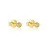 Wholesale Women's S925 Sterling Silver Geometric Rose Flower Earrings Minimalist Cold Style With Zirconia Treatment