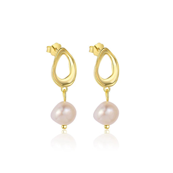 Wholesale Women's S925 Sterling Silver Geometric Rose Flower Earrings Minimalist Cold Style With Zirconia Treatment