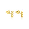 Wholesale Women's S925 Sterling Silver Geometric Rose Flower Earrings Minimalist Cold Style With Zirconia Treatment