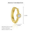 Wholesale Women's S925 Sterling Silver Geometric Round Bead Earrings Inlaid With Zircon