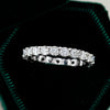 Wholesale Women's S925 Sterling Silver Geometric Round Moissanite Ring With Seiko Design