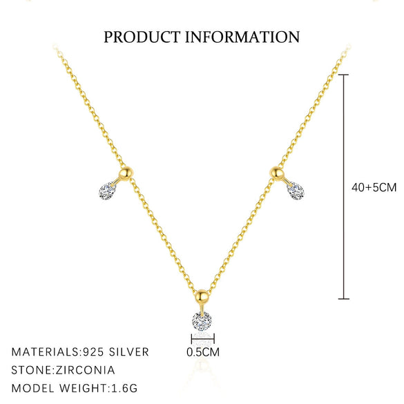 Wholesale Women's S925 Sterling Silver Geometric Round Zircon Earrings