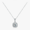 Wholesale Women's S925 Sterling Silver Geometric Round Zircon Inlaid Clavicle Necklace With Cross Chain