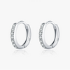 Wholesale Women's S925 Sterling Silver Geometric Shining Rowing Diamond Ear Ring With High End Sense For Autumn And Winter