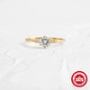 Wholesale Women's S925 Sterling Silver Geometric Sixclaw Diamondembedded Wedding Ring With Electroplating Treatment