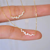 Wholesale Women's S925 Sterling Silver Geometric Smile Pendant Necklace With Zircon And Diamonds O Word Chain