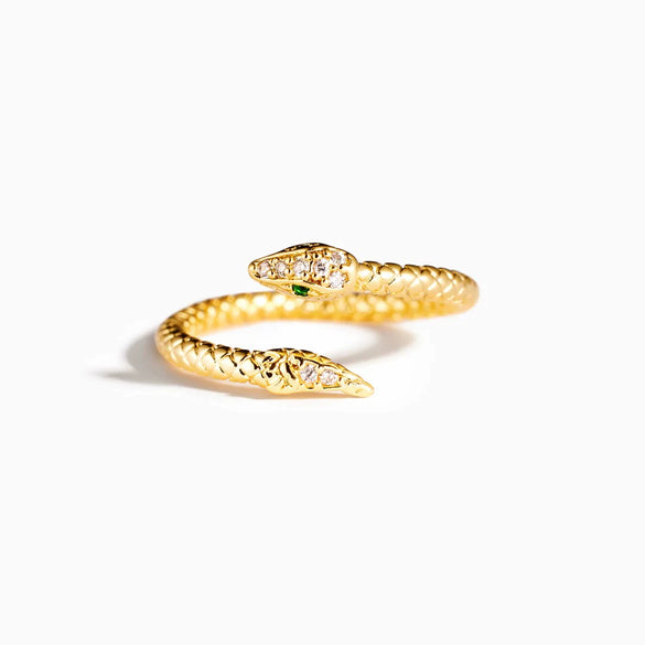 Wholesale Women's S925 Sterling Silver Geometric Snake Ring Electroplated