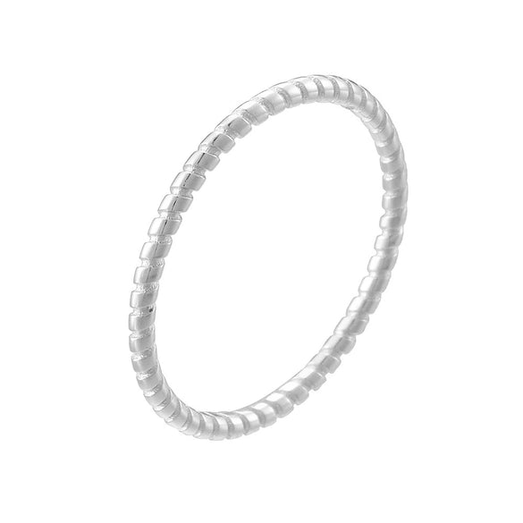 Wholesale Women's S925 Sterling Silver Geometric Spiral Twist Pattern Electroplated Ring