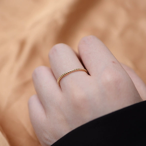 Wholesale Women's S925 Sterling Silver Geometric Spiral Twist Pattern Electroplated Ring