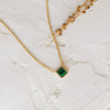 Wholesale Women's S925 Sterling Silver Geometric Square Clavicle Necklace With Electroplating