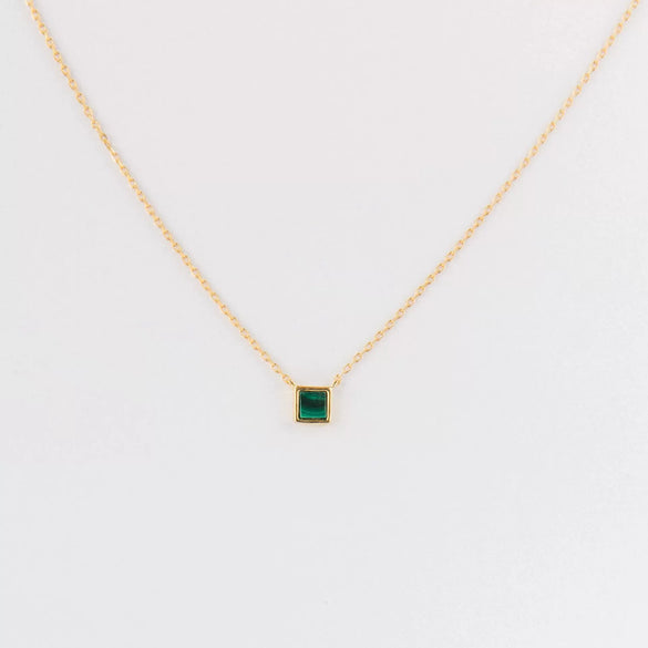 Wholesale Women's S925 Sterling Silver Geometric Square Clavicle Necklace With Electroplating