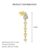 Wholesale Women's S925 Sterling Silver Geometric Square Earrings With Zirconia