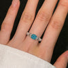Wholesale Women's S925 Sterling Silver Geometric Square Ice Flower Cut Zircon Ring With Electroplating