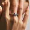 Wholesale Women's S925 Sterling Silver Geometric Square Inlaid Zircon Ring