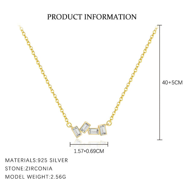 Wholesale Women's S925 Sterling Silver Geometric Square Light Luxury Zircon Earrings